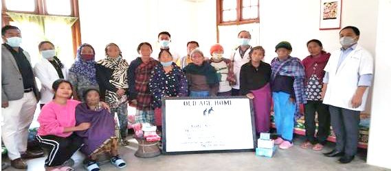 Benefeciaries of the free medical dental camp which was conducted at Senior Citizen Home, Mon on February 10.